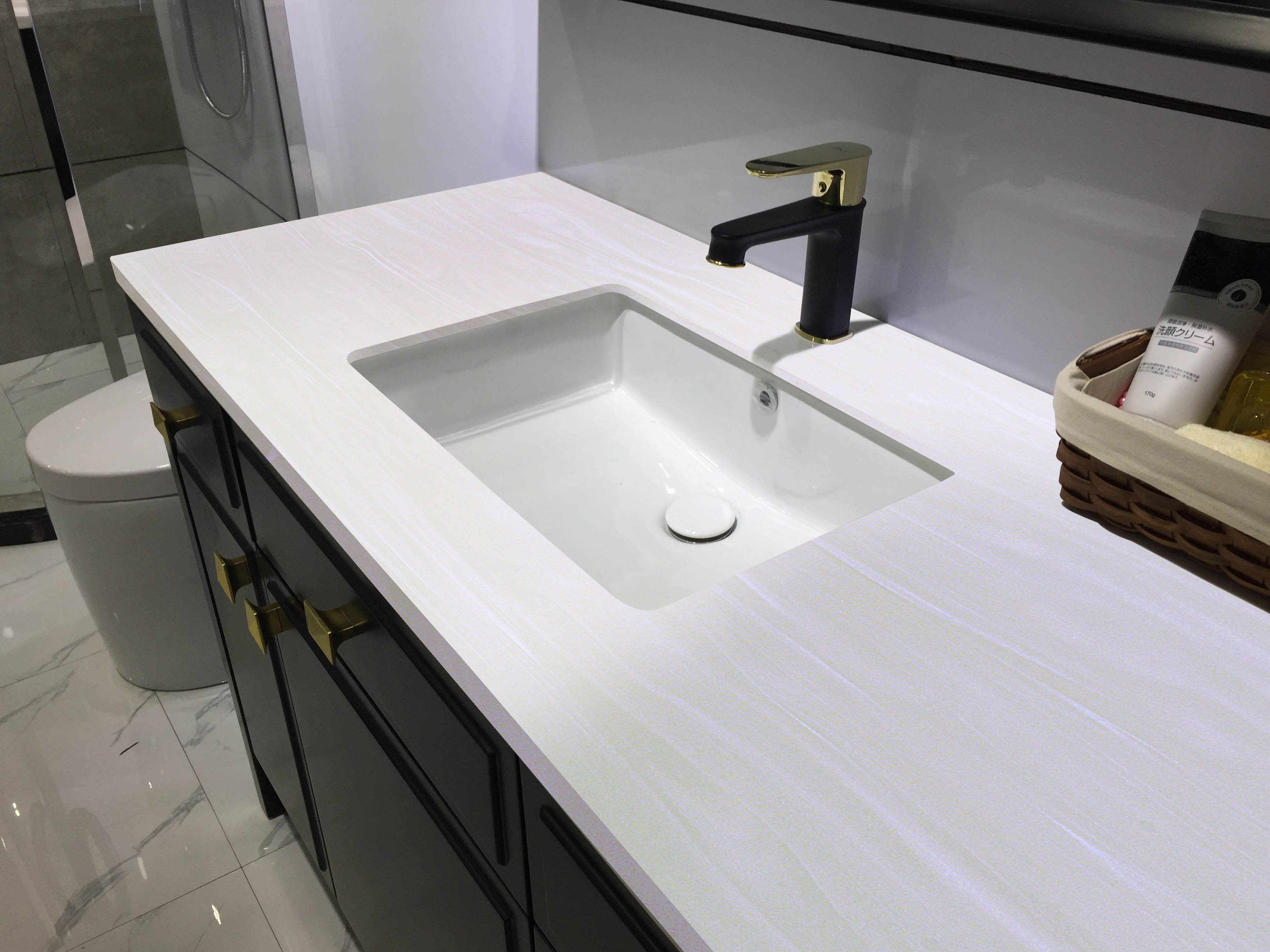 Solid surface vanity top