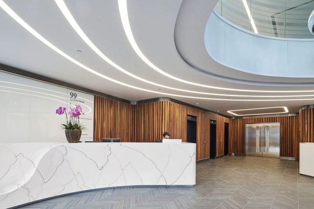Solid Surface Reception Desk Artificial Stone