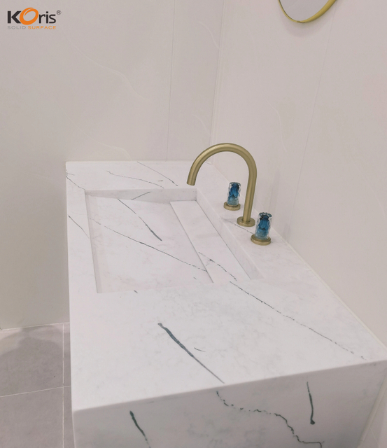 Koris Solid Surface Bathroom Vanity Top PF13005