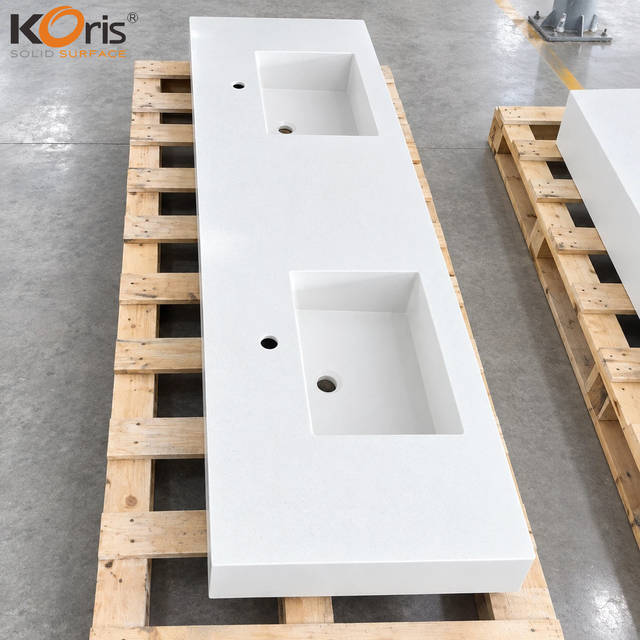 Koris Solid Surface Bathroom Vanity MA1101 White